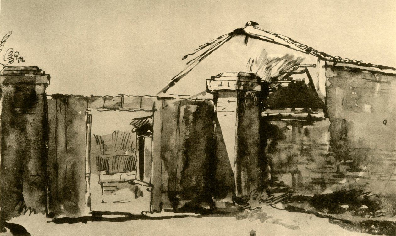 Entrance to a Farmyard, mid 18th century, 1928 by Giovanni Battista Tiepolo