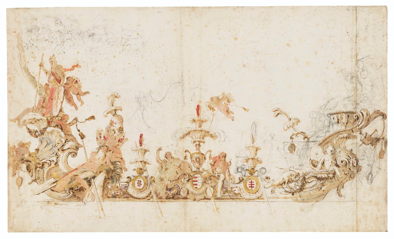 Triumph of Poland (Design for Ceremonial Gondola) by Giovanni Battista Tiepolo