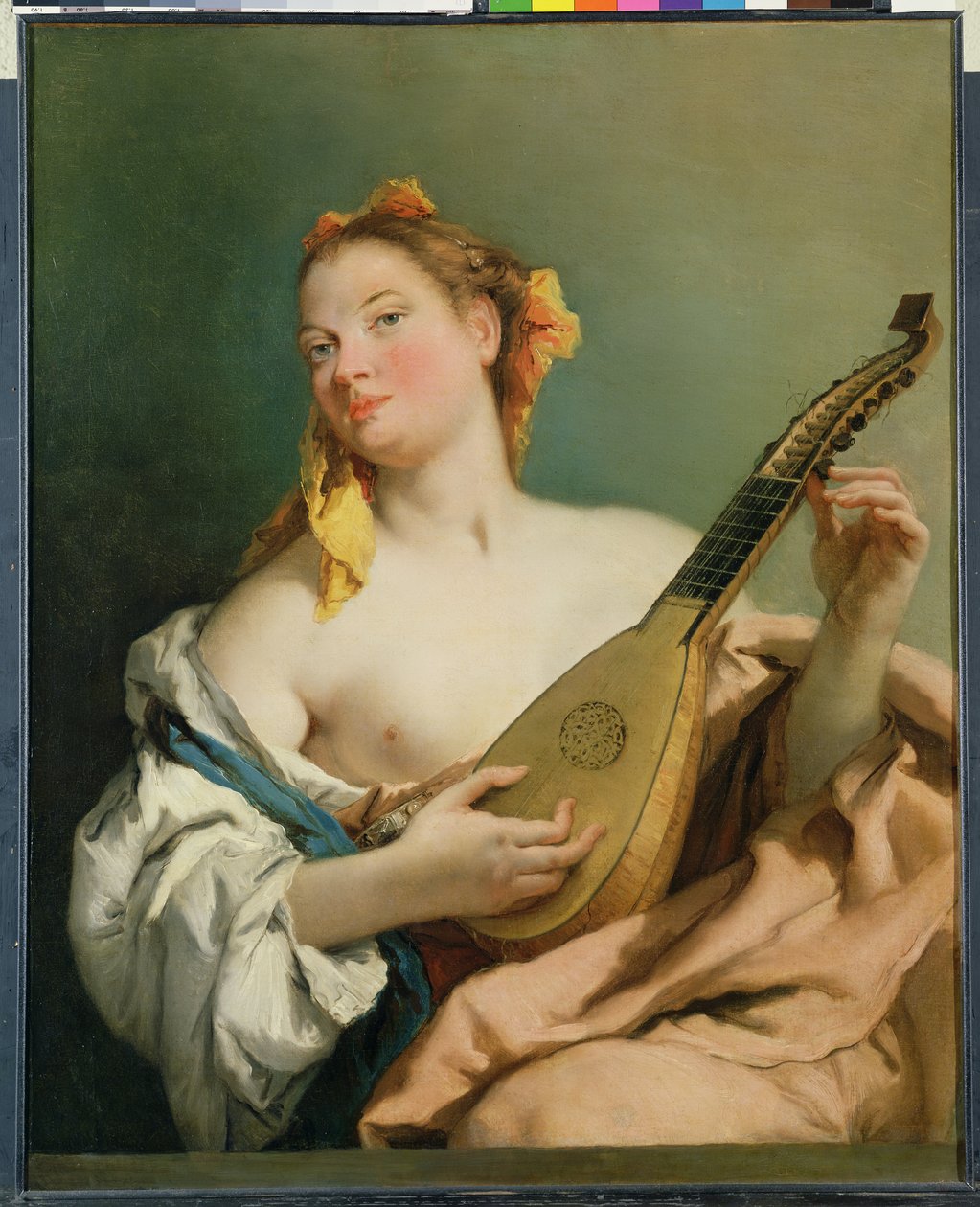 Girl with a Mandolin by Giovanni Battista Tiepolo