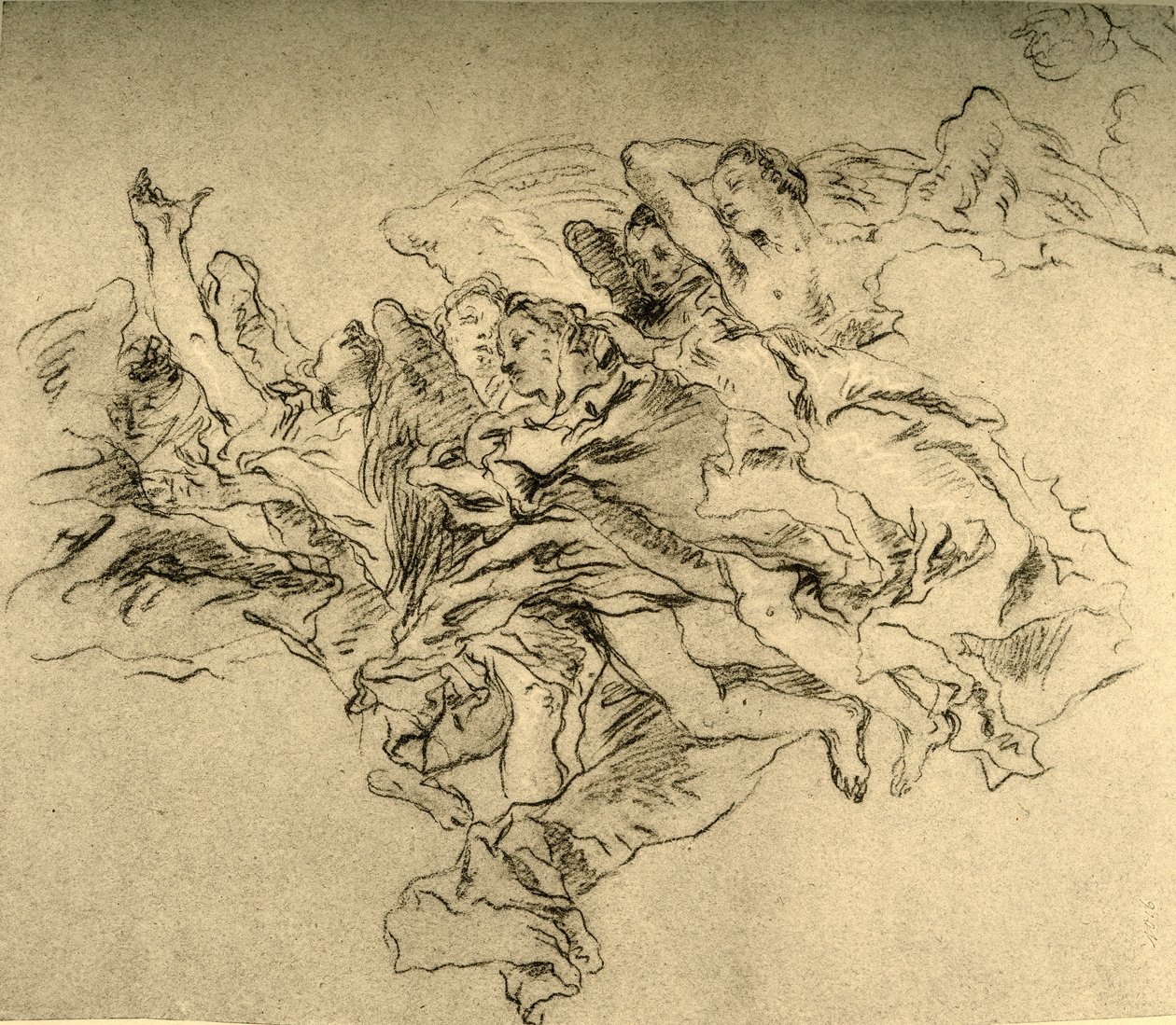 Group of Hovering Angels by Giovanni Battista Tiepolo