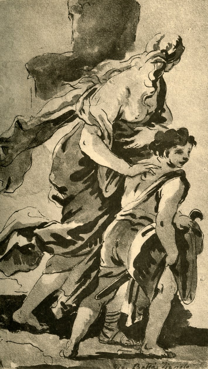 Hagar and Ishmael, mid 18th century, 1928 by Giovanni Battista Tiepolo