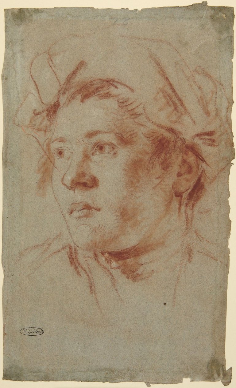 Head of a Youth Wearing a Hat by Giovanni Battista Tiepolo