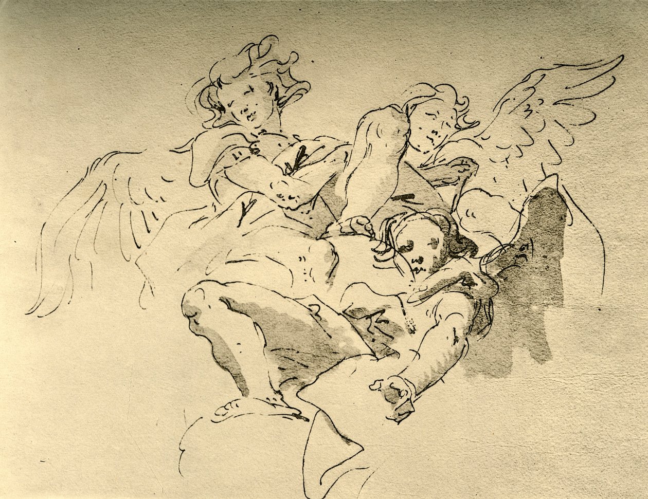 Hovering Angels by Giovanni Battista Tiepolo