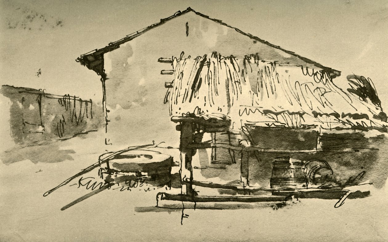Interior to a Farmyard by Giovanni Battista Tiepolo