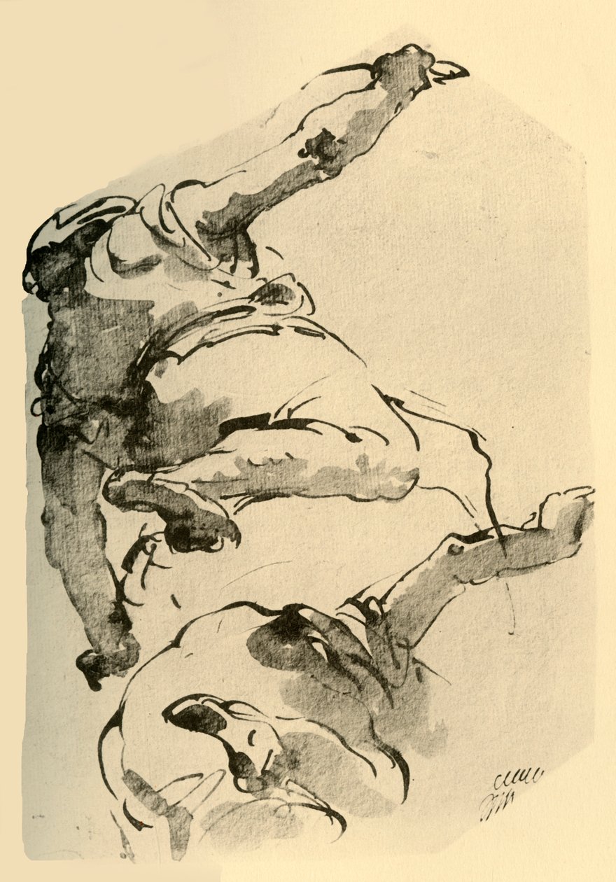 Kneeling Figure, Seen from Behind, 1743-1744, 1928 by Giovanni Battista Tiepolo