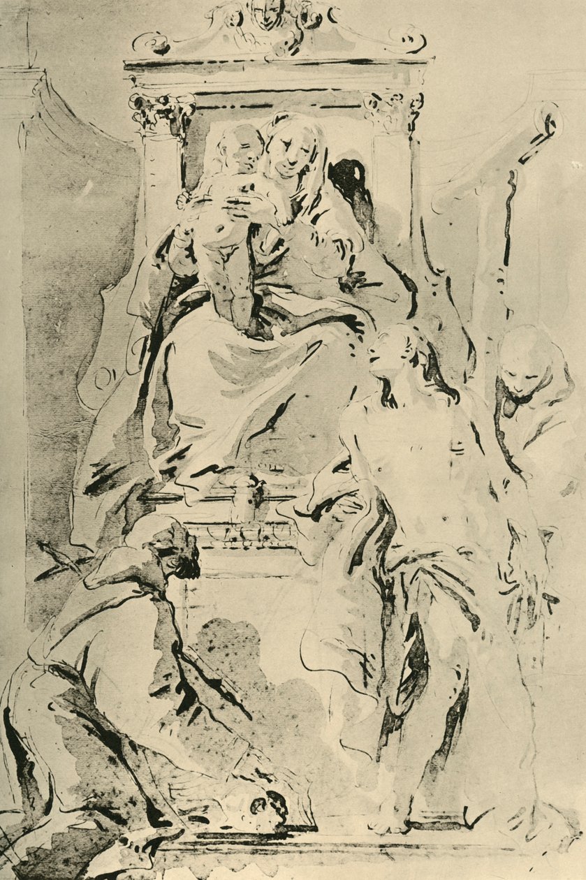 Madonna enthroned with Saints, mid 18th century by Giovanni Battista Tiepolo