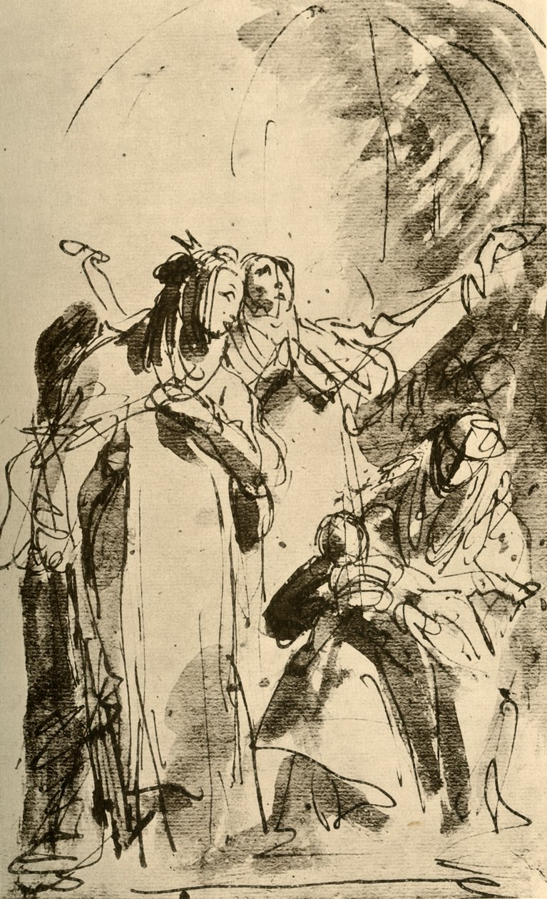 Madonna with two female Saints, 1747-1748 by Giovanni Battista Tiepolo