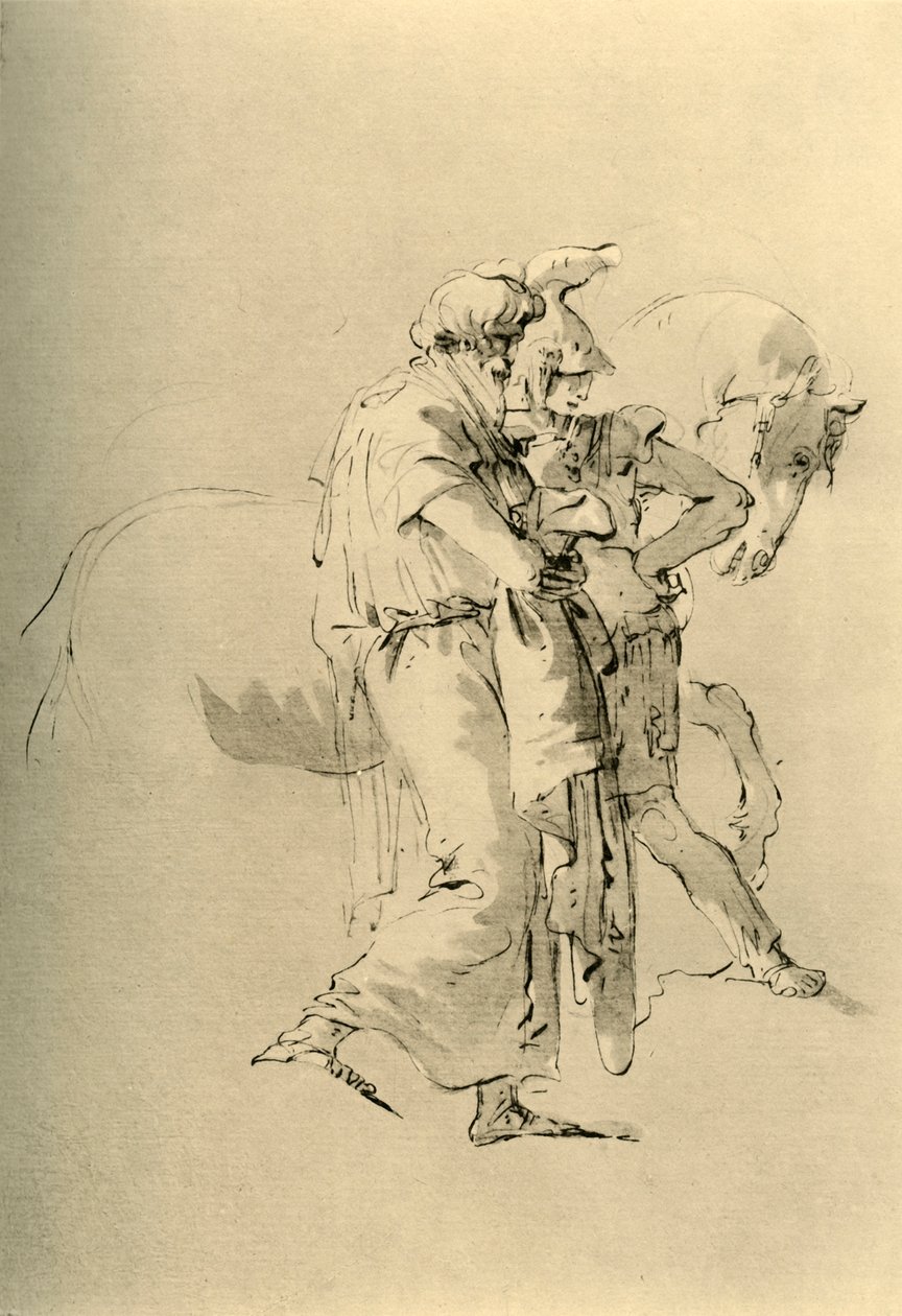 Old man and Young soldier, mid 18th century, 1928 by Giovanni Battista Tiepolo