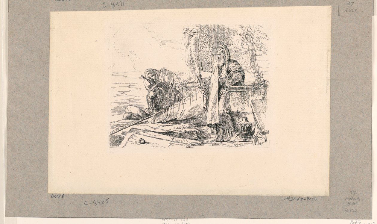 Standing Magus, Seated Soldier, and a Man, from the Vari Capricci by Giovanni Battista Tiepolo