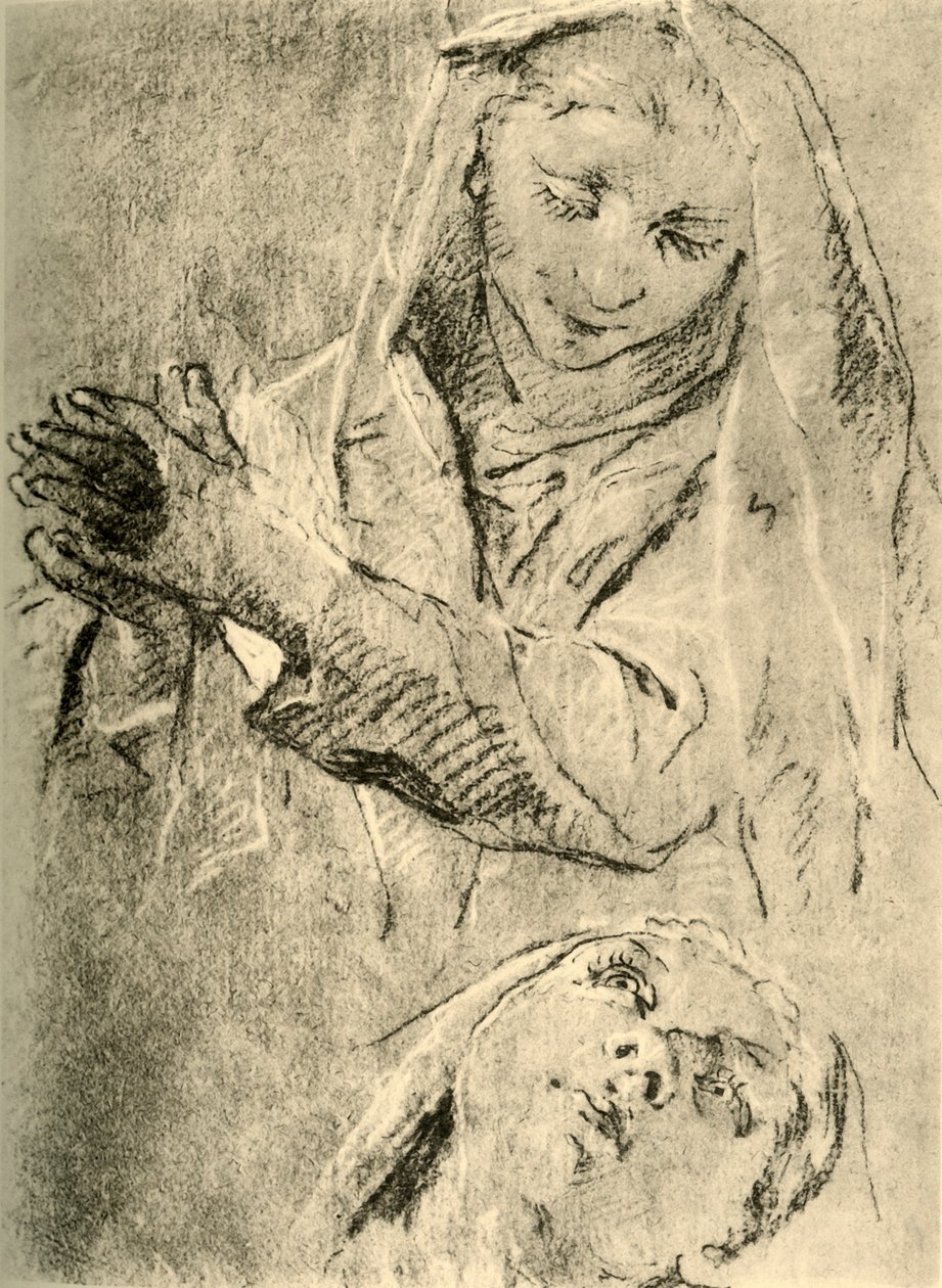 Studies of a Madonna by Giovanni Battista Tiepolo