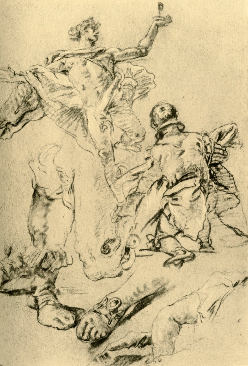 Study for a Page in the Kaisersaal, 1751-1752, 1928 by Giovanni Battista Tiepolo
