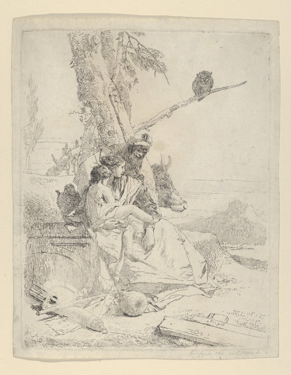 The Family of the Oriental Peasant, from the Scherzi by Giovanni Battista Tiepolo