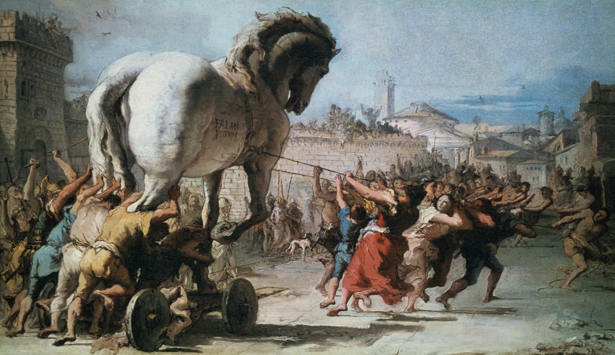 The Procession of the Trojan Horse into Troy by Giovanni Battista Tiepolo