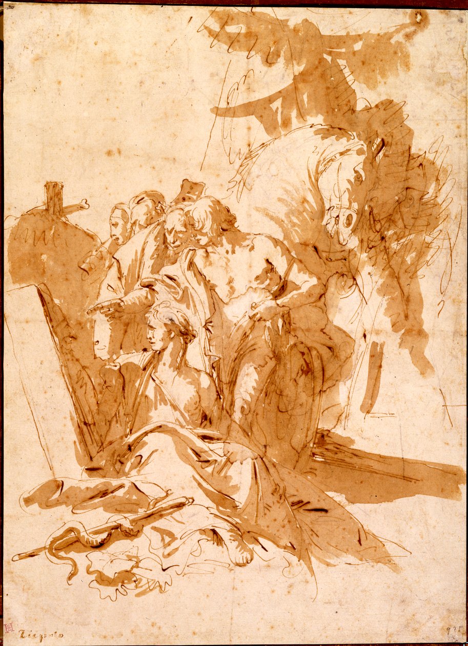 The Discovery of the Tomb of Punchinello by Giovanni Battista Tiepolo