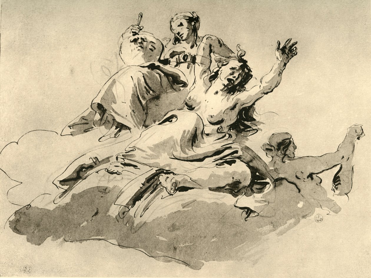 Three Women, mid 18th century by Giovanni Battista Tiepolo