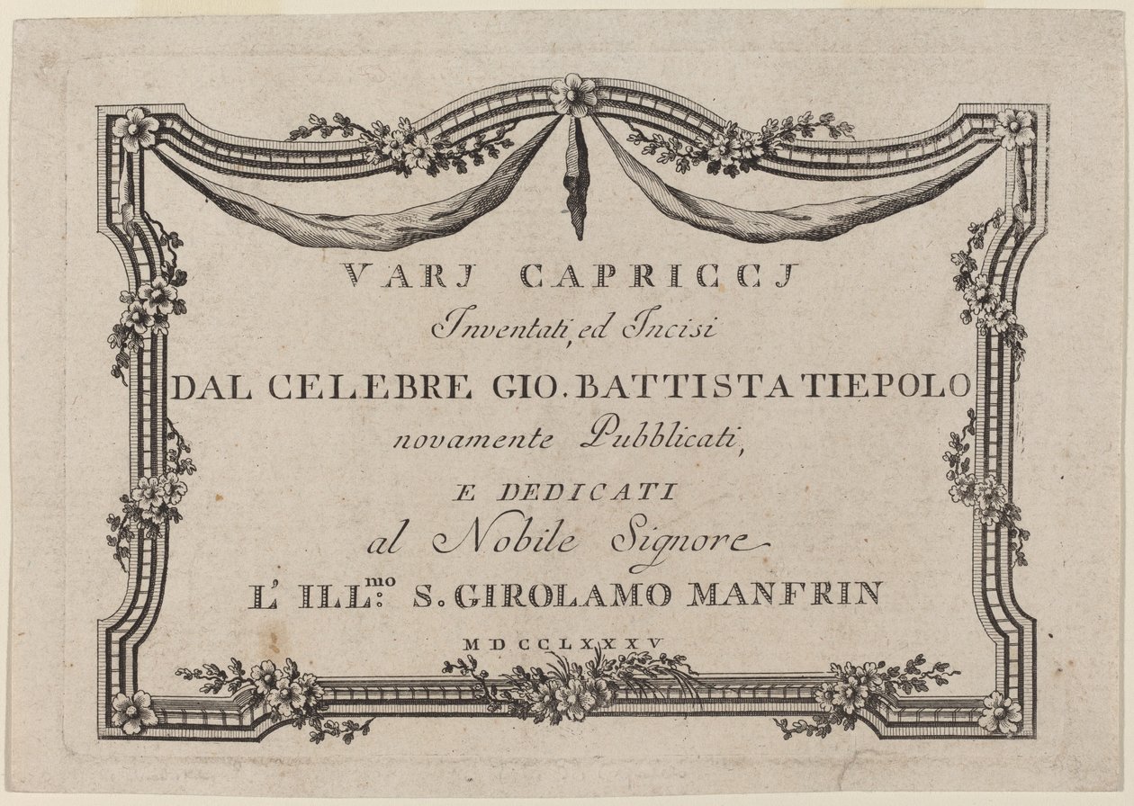 Title Page by Giovanni Battista Tiepolo