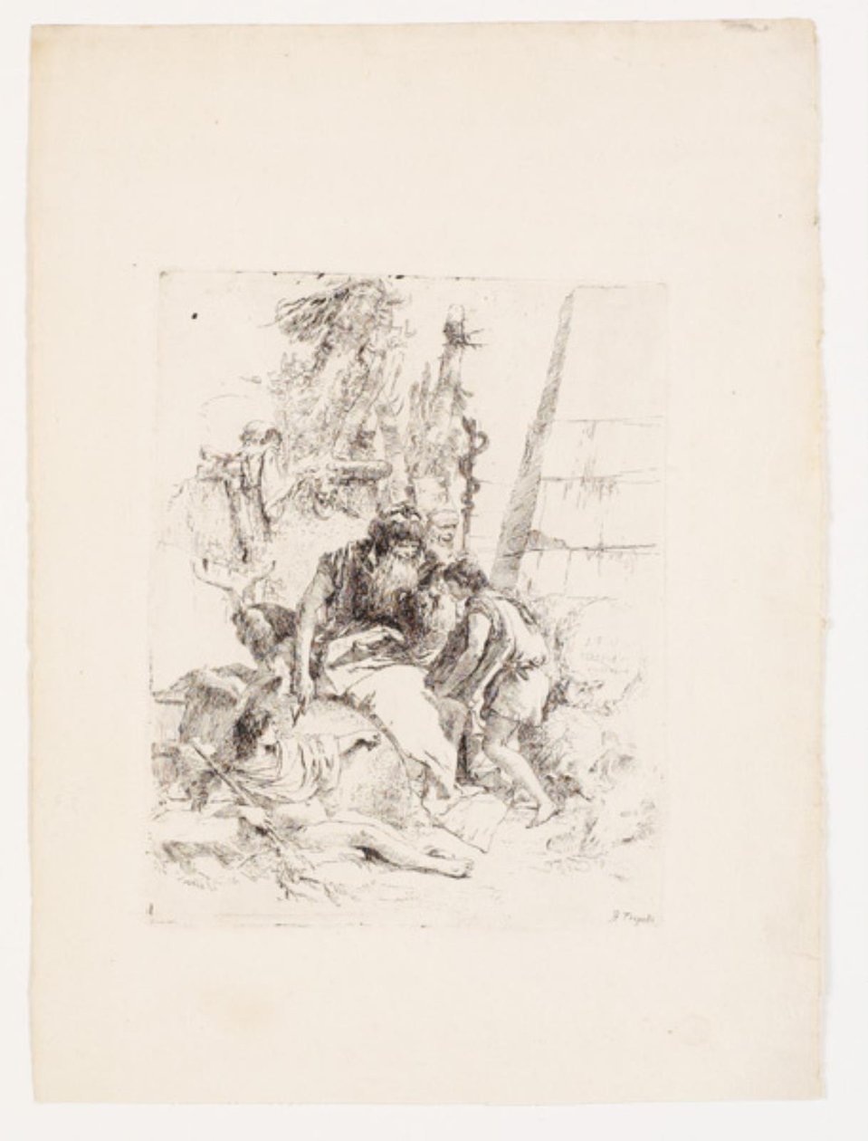 Two Seated Wizards and Two Youths by Giovanni Battista Tiepolo