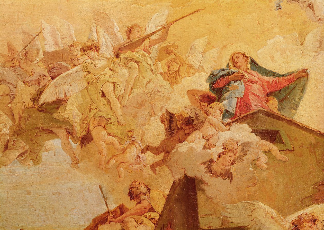 Translation of the Holy House from Nazareth to Loreto (detail) by Giovanni Battista Tiepolo
