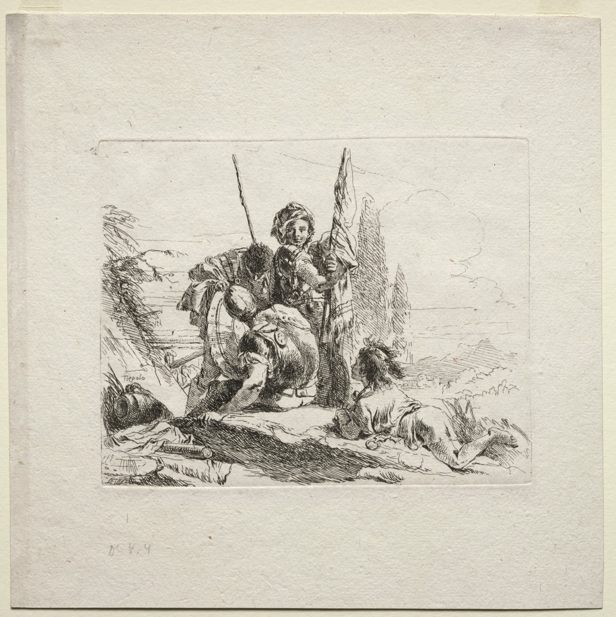 Various Caprices: The Three Soldiers and the Boy by Giovanni Battista Tiepolo