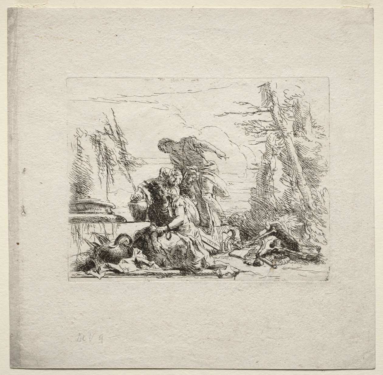 Various Caprices: The Woman in Handcuffs by Giovanni Battista Tiepolo
