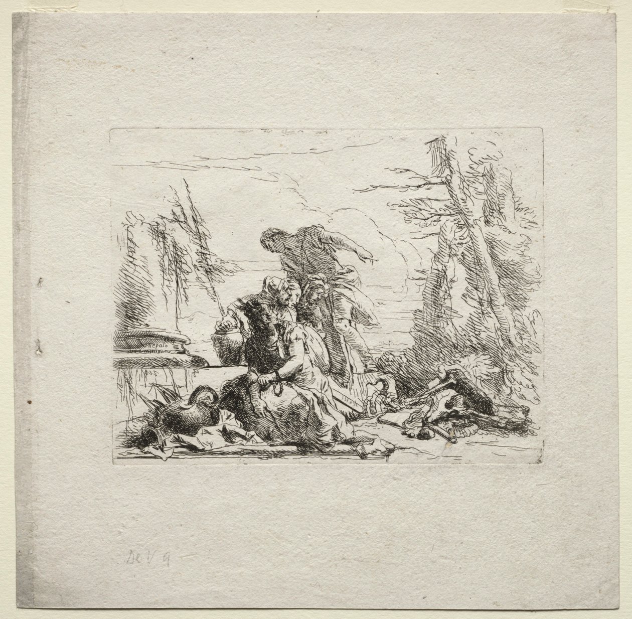 Various Caprices: The Woman in Handcuffs by Giovanni Battista Tiepolo