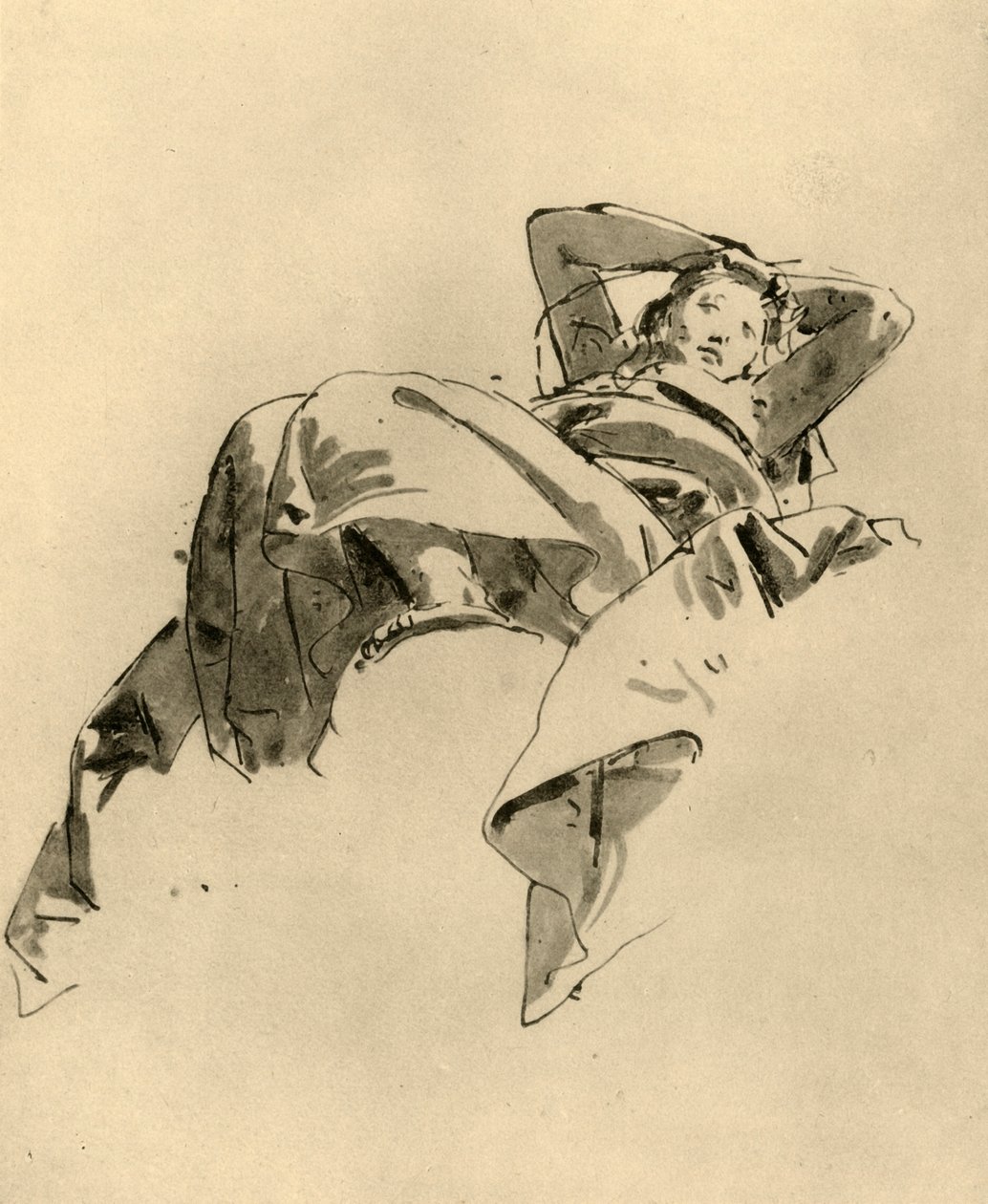 Woman resting, mid 18th century, 1928 by Giovanni Battista Tiepolo