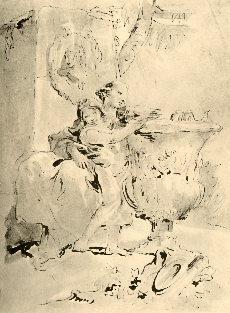 Young Woman and Boy, mid 18th century, 1928 by Giovanni Battista Tiepolo