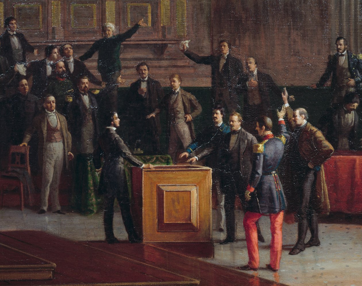 Temporary government of Venice choosing resistance to bitter end (1849) by Giovanni Battista della Libera
