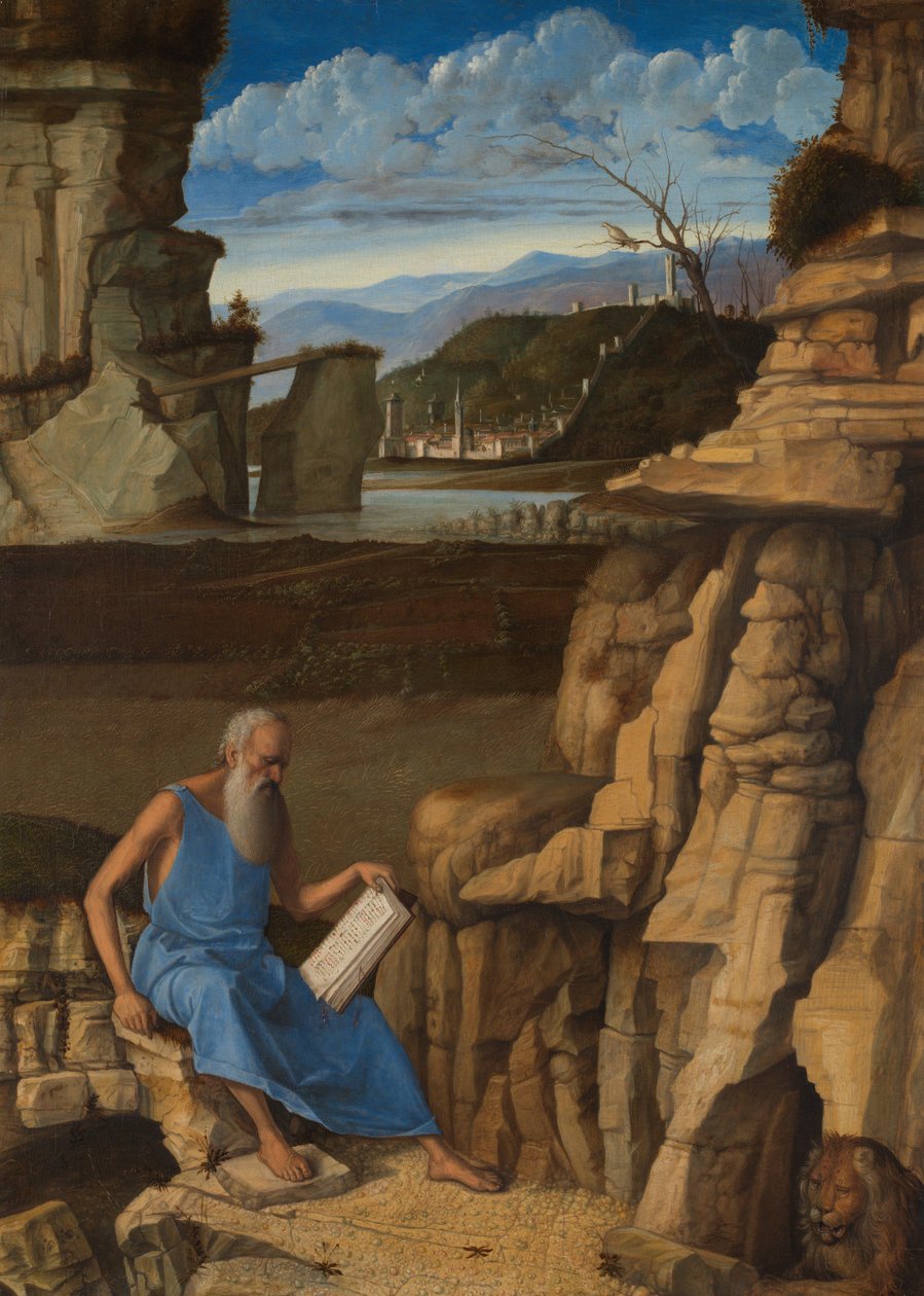 Saint Jerome Reading in a Landscape, c.1480-5 by Giovanni Bellini