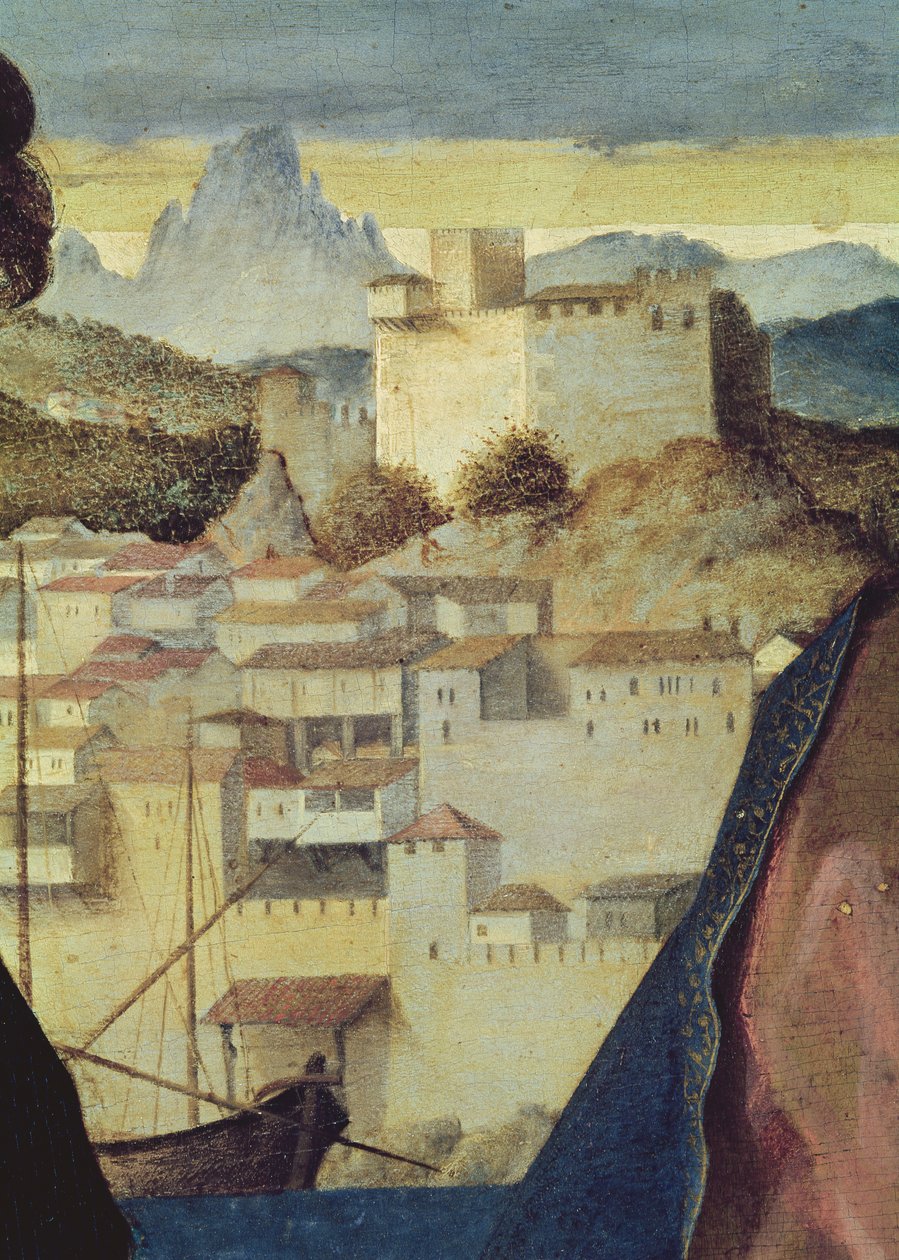 Virgin and Child between Saint John the Baptist and a female saint (detail), c.1504 by Giovanni Bellini