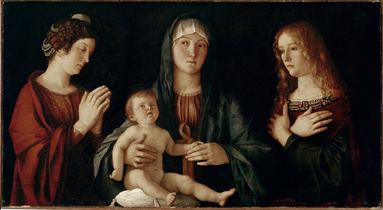 Virgin with Child with St Catherine and St Mary Magdalene by Giovanni Bellini
