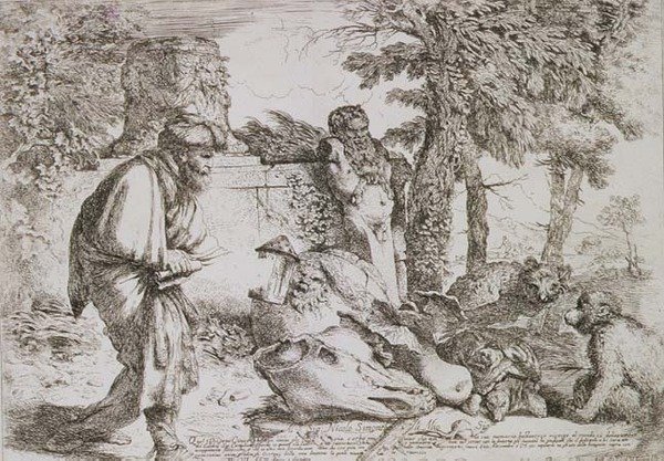 Diogenes Searching for an Honest Man by Giovanni Benedetto Castiglione