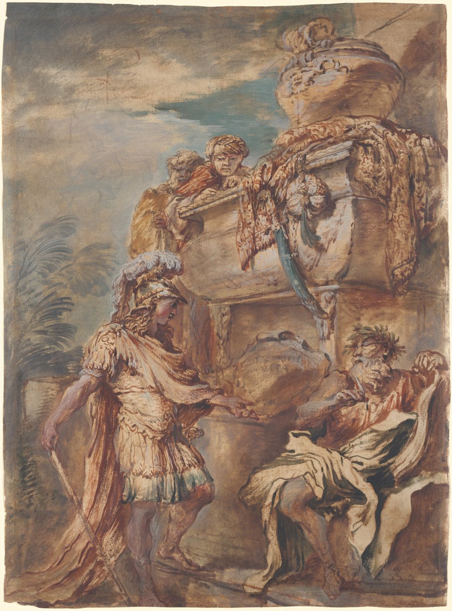Alexander at the Tomb of Cyrus by Giovanni Benedetto Castiglione