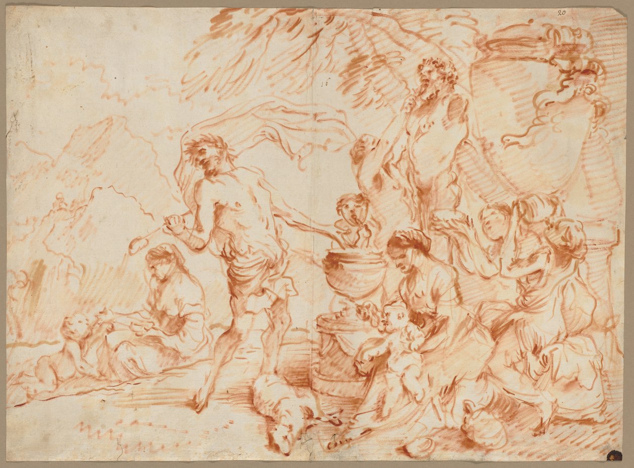 Bacchanal Before a Herm by Giovanni Benedetto Castiglione