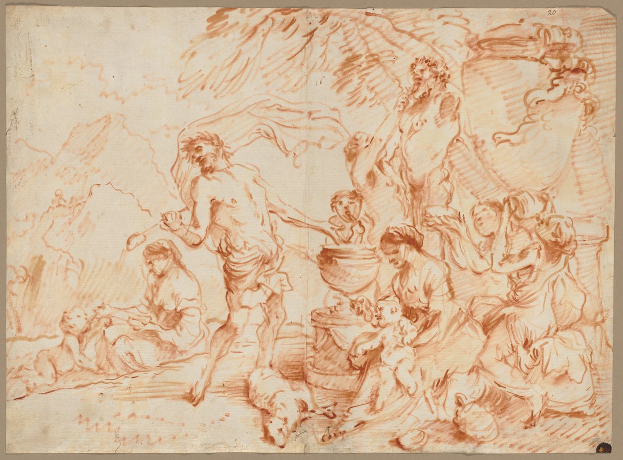 Bacchanal Before a Herm, early 1660s by Giovanni Benedetto Castiglione