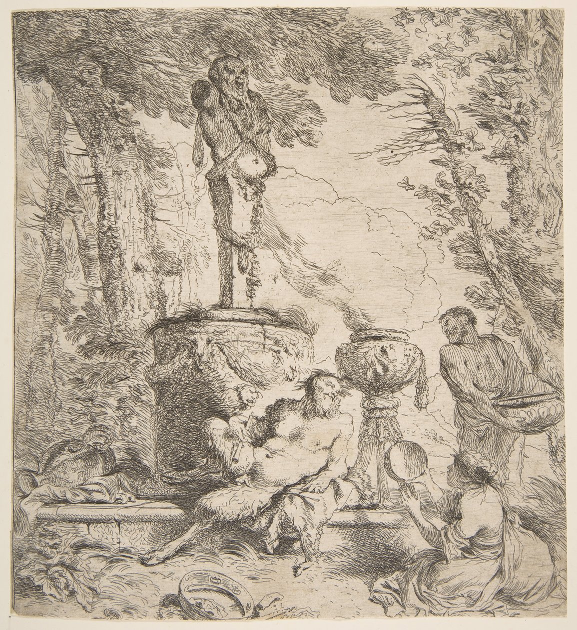 Bacchanal Before an Altar to the Gods, ca. 1645 by Giovanni Benedetto Castiglione