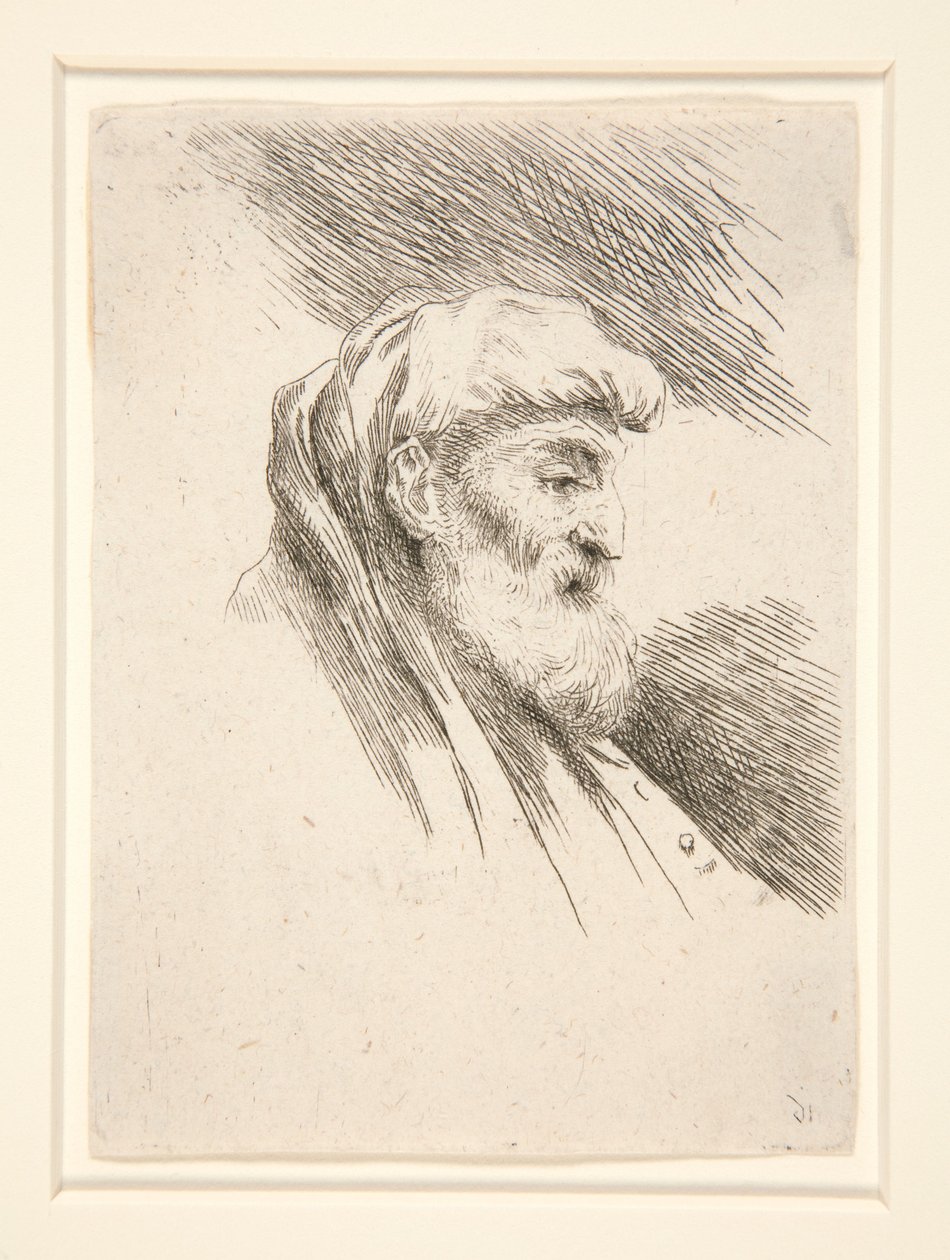 Old Man with Long Beard, in Profile, Turned to the Right, from the Series Les petites têtes d