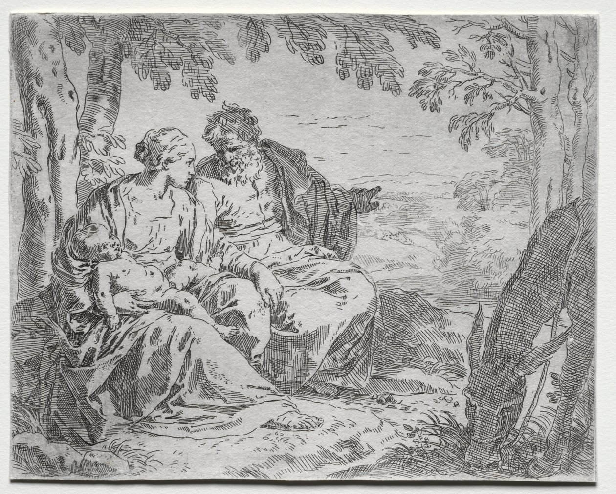 Rest on the Flight into Egypt by Giovanni Benedetto Castiglione