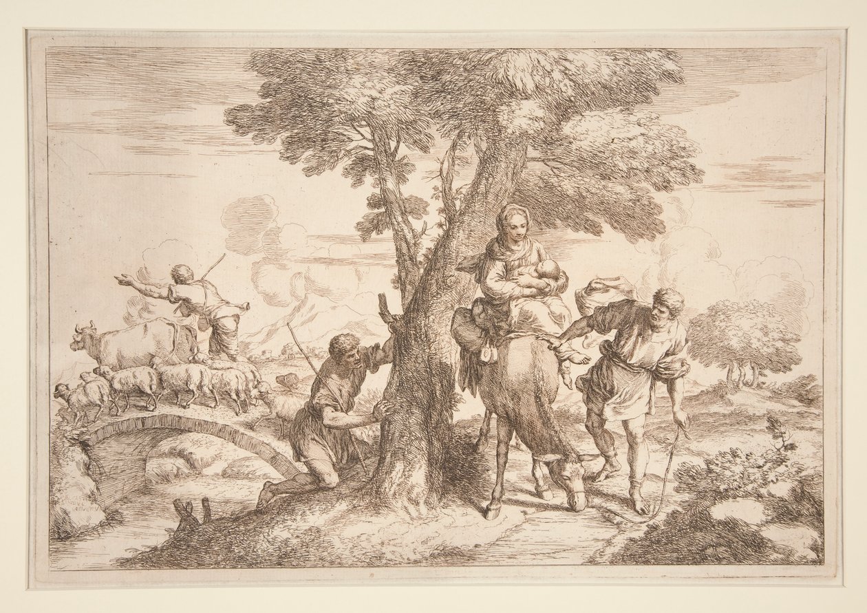 The Flight Into Egypt by Giovanni Benedetto Castiglione