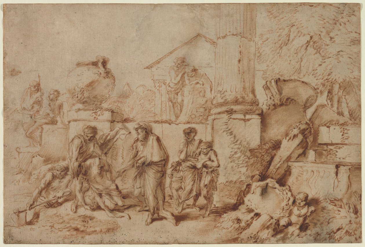 Tobit Burying the Dead by Giovanni Benedetto Castiglione