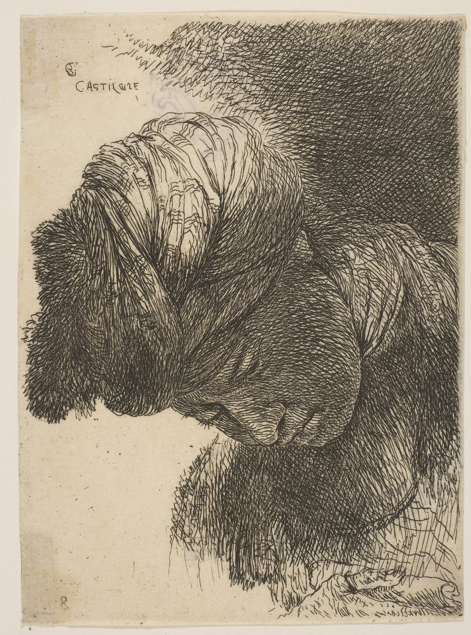 Young Man with His Head Lowered, ca. 1645-1650 by Giovanni Benedetto Castiglione