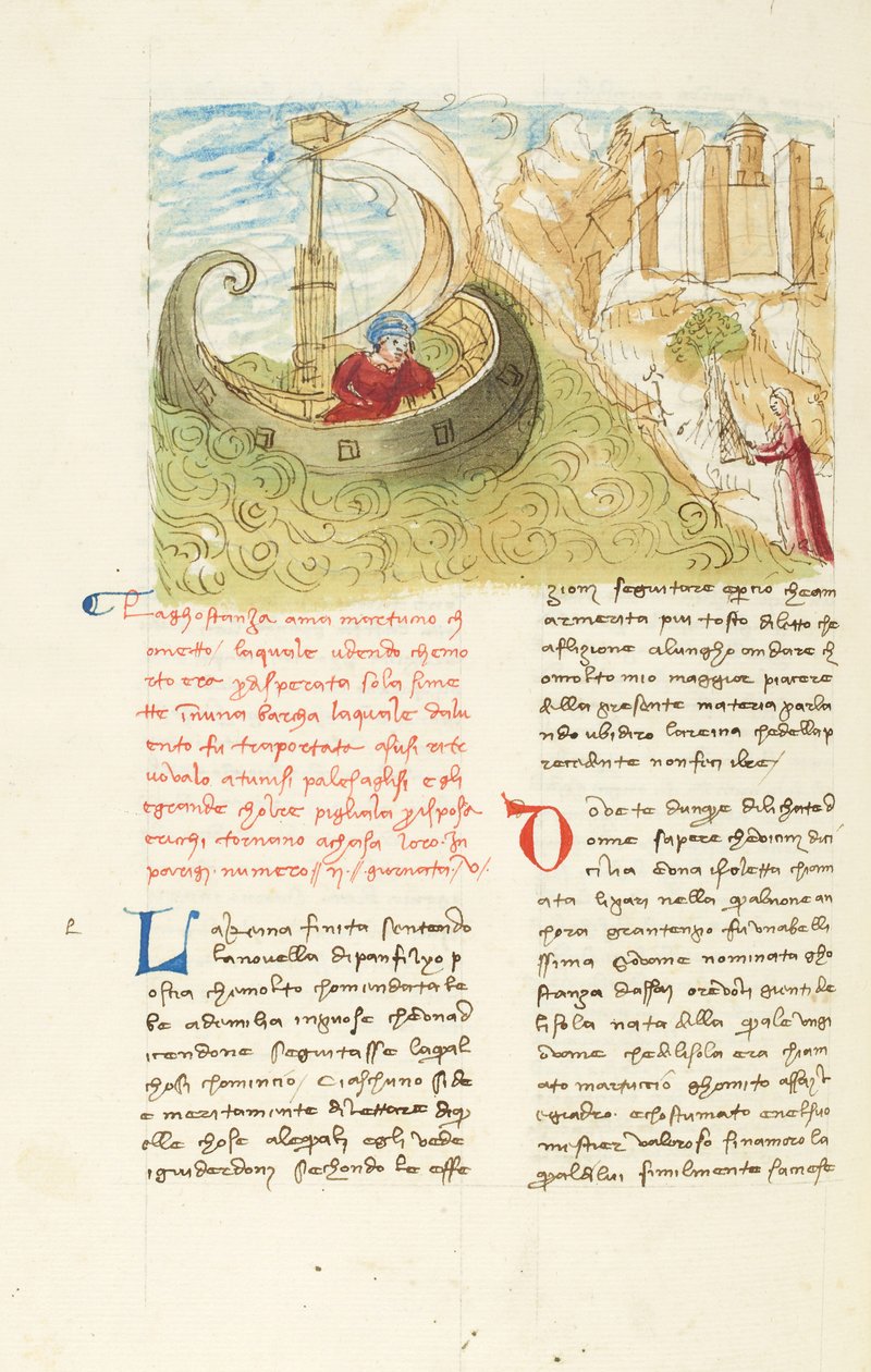 Decameron, At the Mercy of the Waves - Arrival of Gostanza in Sousse, Fifth day, story 2 by Giovanni Boccaccio
