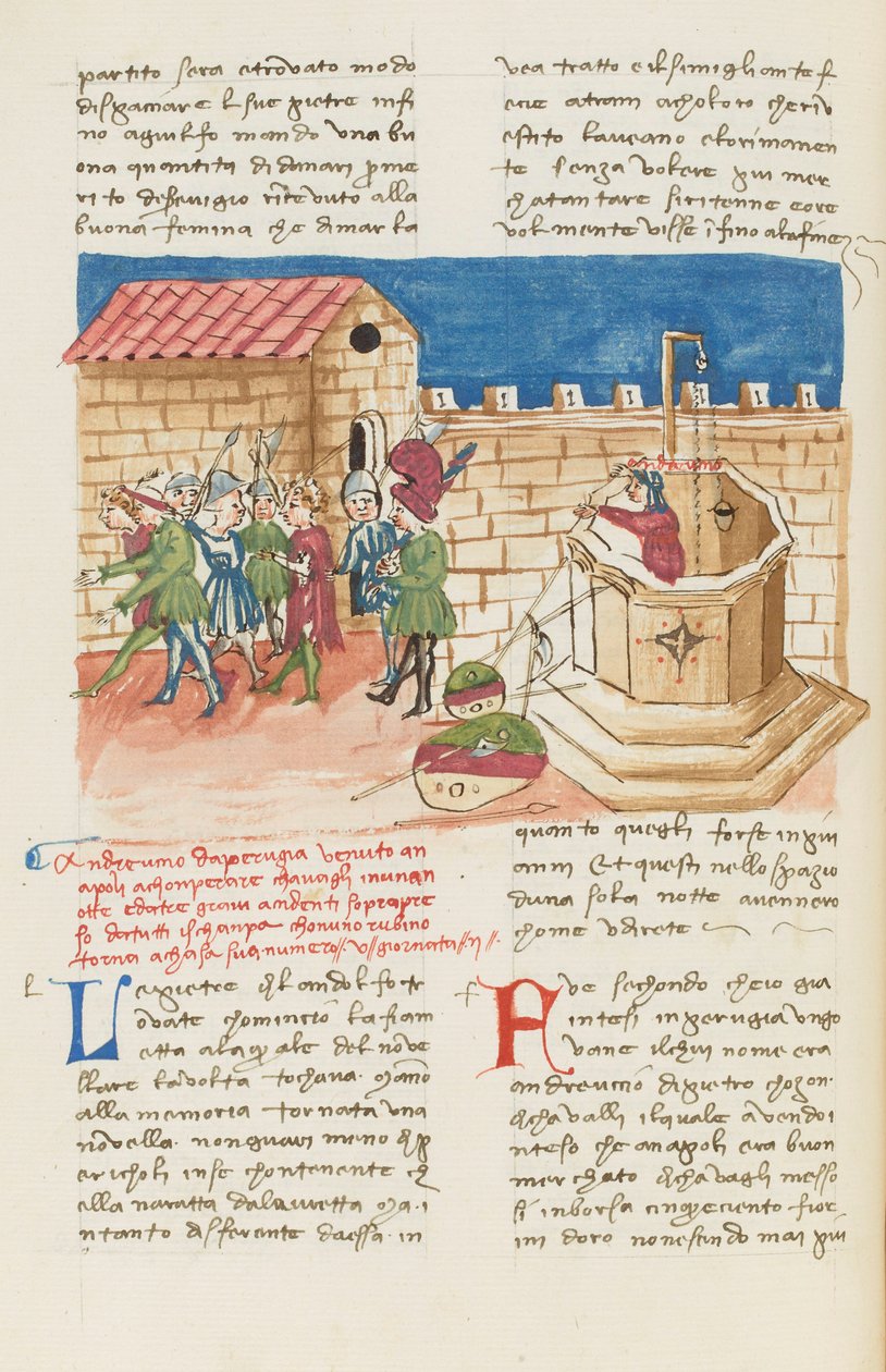 Decameron, Andreuccio di Pietro Emerging from the Well, Second Day, Tale 5 by Giovanni Boccaccio
