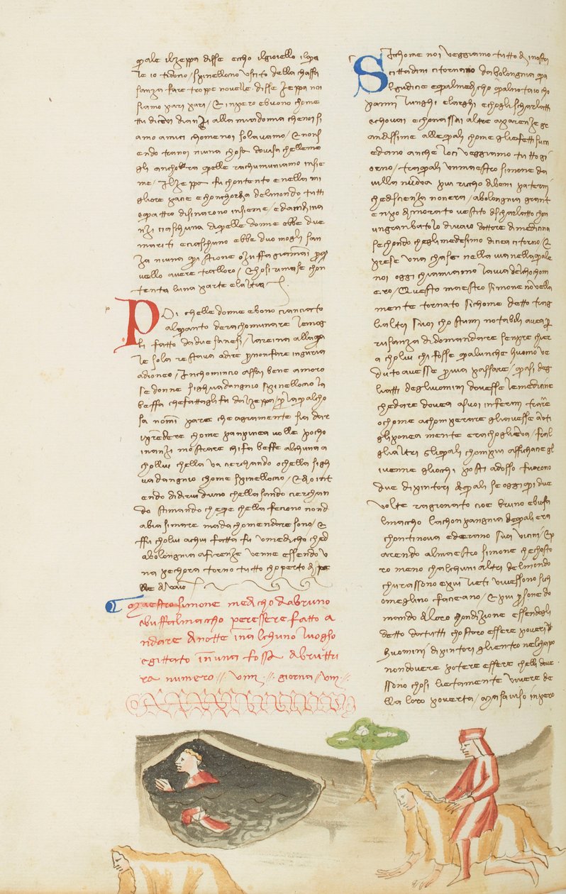 Decameron, The Horrific Adventure of Master Simon - Simone da Villa on the Fake Beast, Eighth Day, Tale 9. by Giovanni Boccaccio