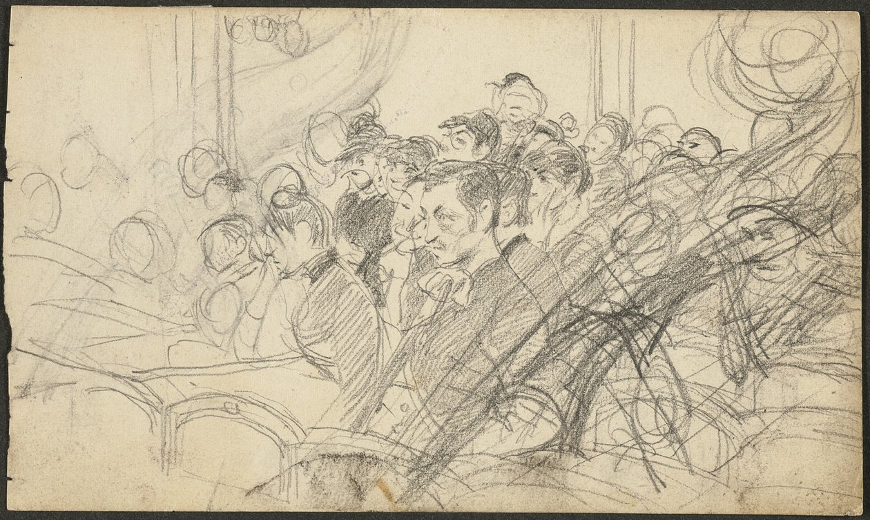 Audience at a Parisian Theatre I by Giovanni Boldini
