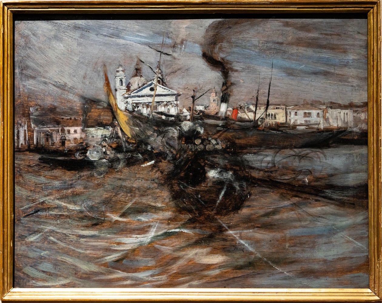 Boats in Venice by Giovanni Boldini