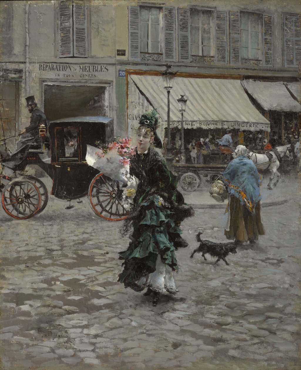 Crossing the Street by Giovanni Boldini