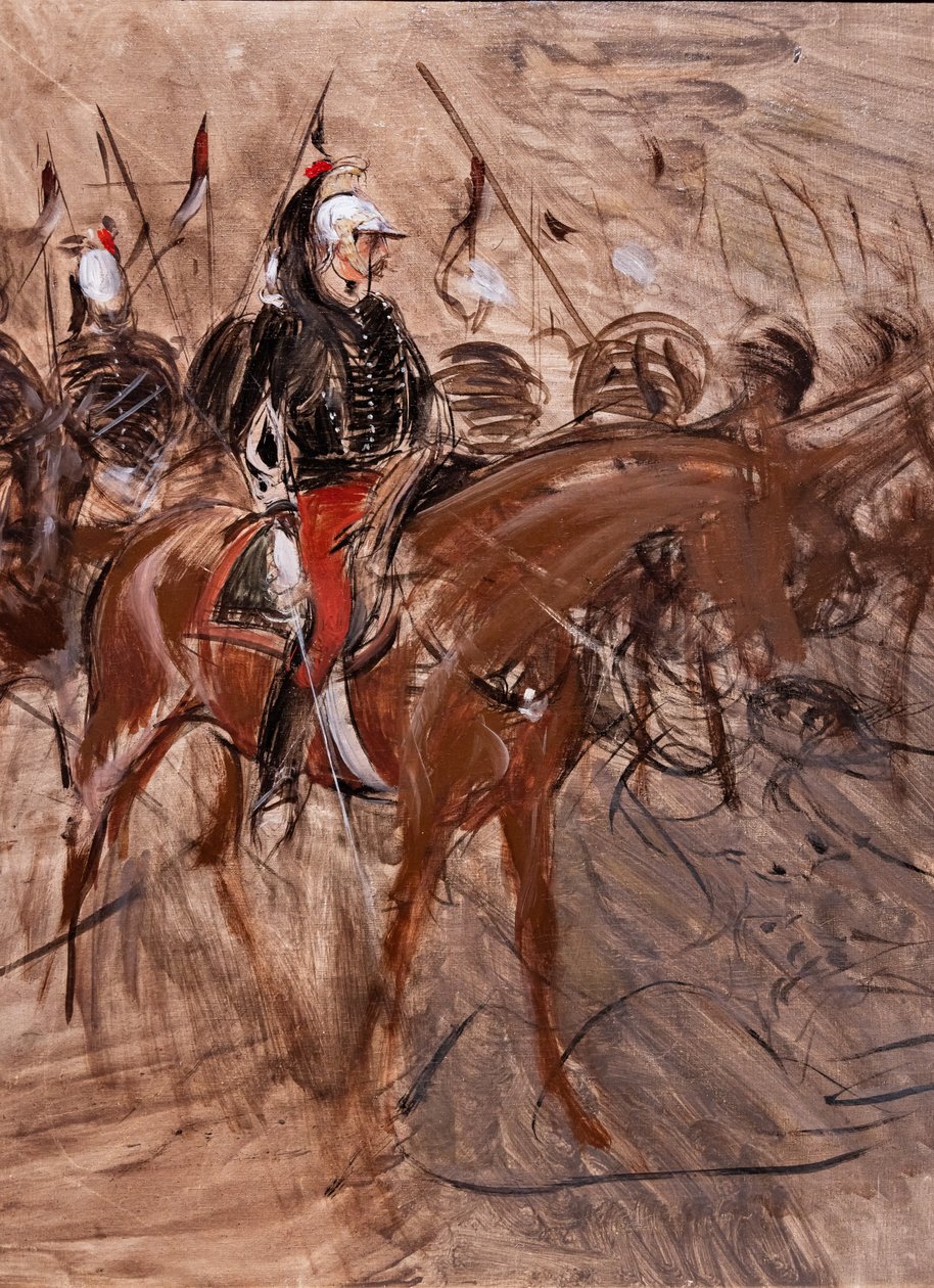 Dragoons on horseback by Giovanni Boldini