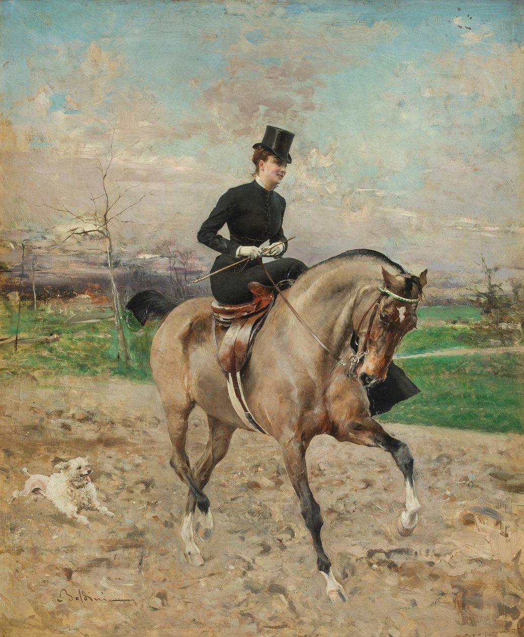 Horsewoman: Alice Régnault on Horseback by Giovanni Boldini