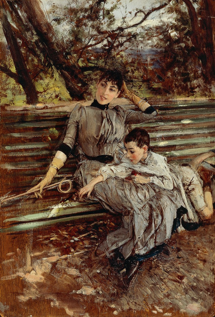 In Garden or Alaide and Ottavio Banti by Giovanni Boldini